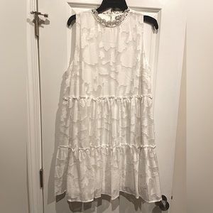 White Textured Summer Dress